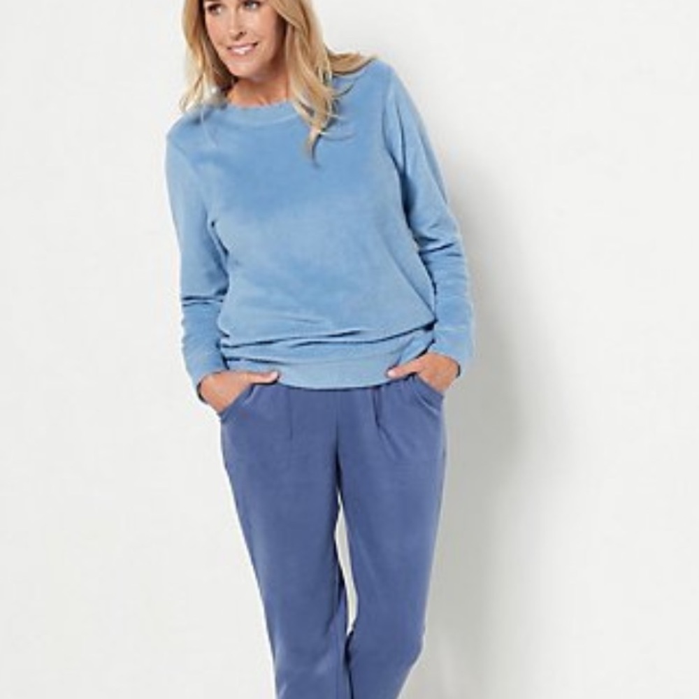Denim & Co. Comfort Zone Baby‎ Sherpa Crewneck Pullover